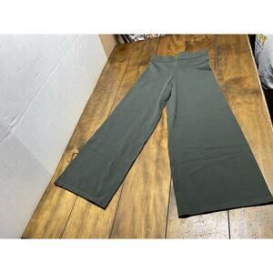 All:Row Women’s Green Wide Leg Stretch Leggings Size Small